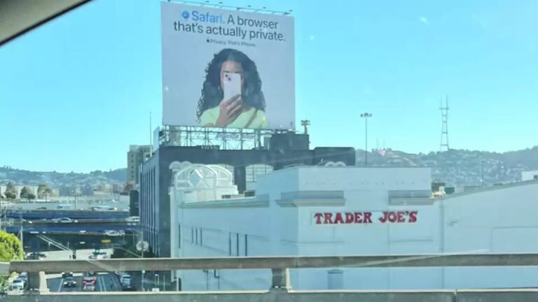 Promoting Safari’s privacy on iPhone, Apple’s new billboard takes a subtle jab at Google Chrome
