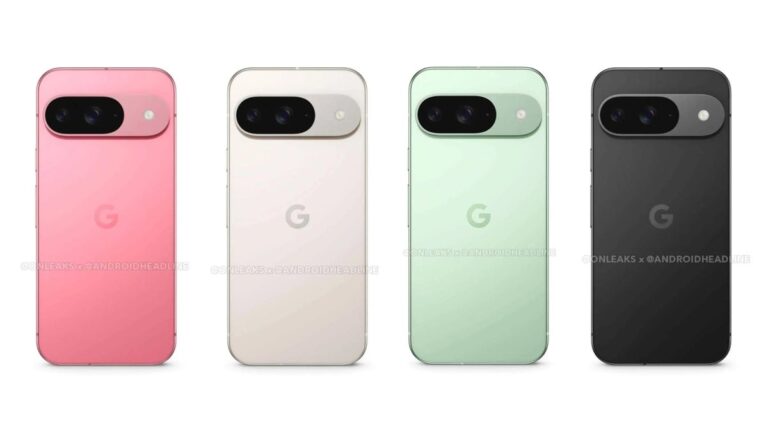 Leaked images showcase the regular Google Pixel 9 in every color