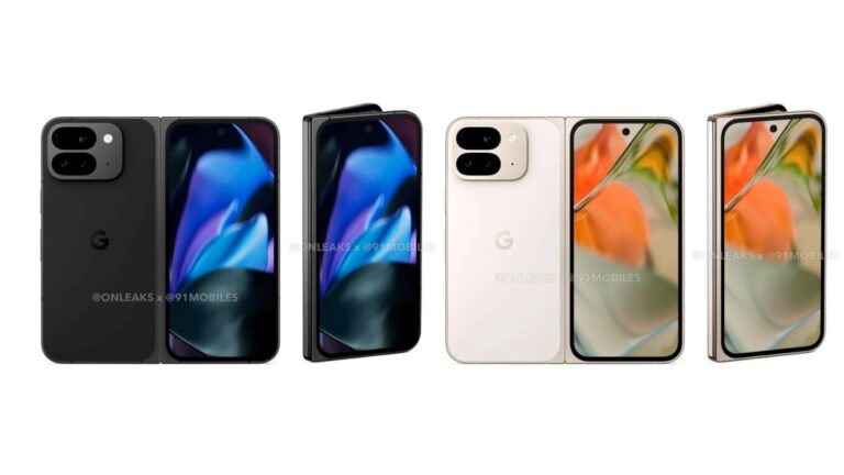 More Google Pixel 9 Pro Fold leaked renders have surfaced showing the device’s two colorways